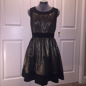 Gold Snakeskin Cocktail Dress